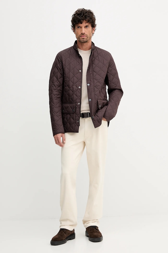 Barbour gyapjú pulóver MKN1666 bézs AW25