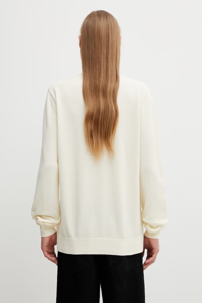 Oblečení Bavlněný svetr Fred Perry K1309 béžová