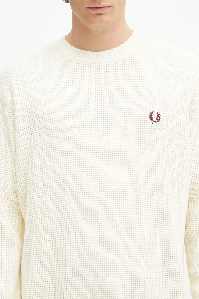 Pamučni pulover Fred Perry bež K6507