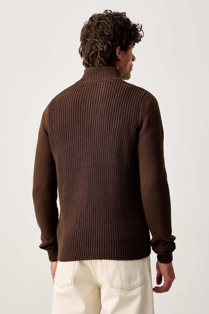 Odzież Aeronautica Militare Sweter męski bawełniany MA1572UL00409 brązowy