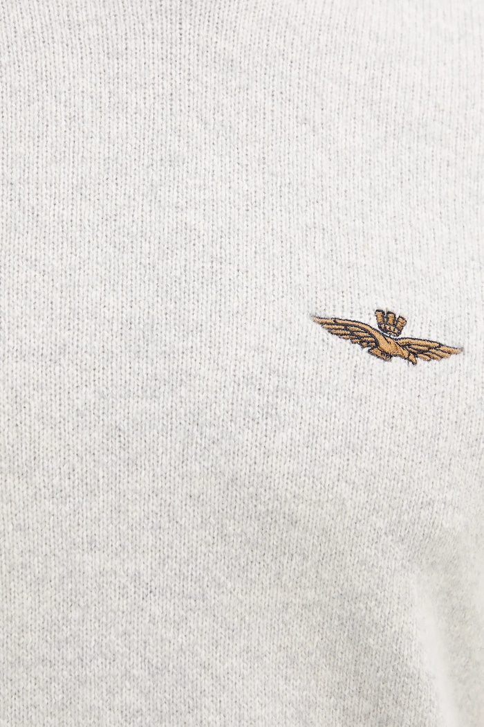Aeronautica Militare sweter z wełną MA1608UL00924 szary