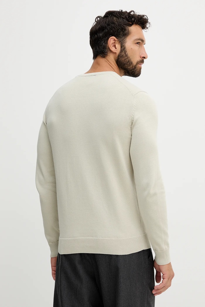 Odzież Aeronautica Militare sweter bawełniany MA1611UL00506 beżowy