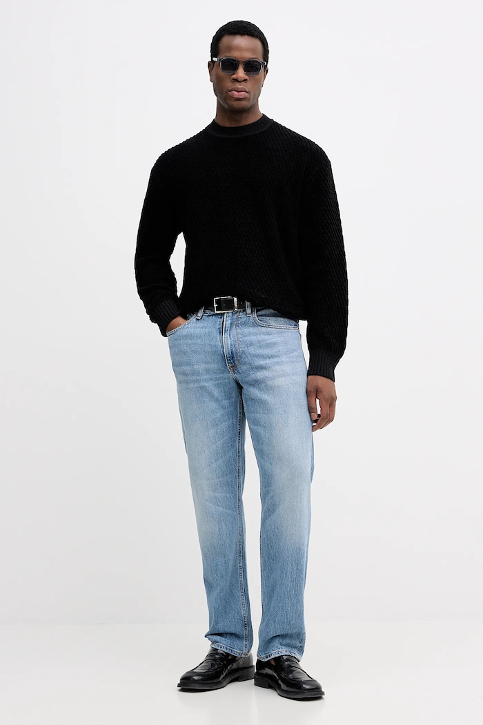 Светр із додаванням вовни BOSS Orange Atlapeco 50548666 чорний AW25