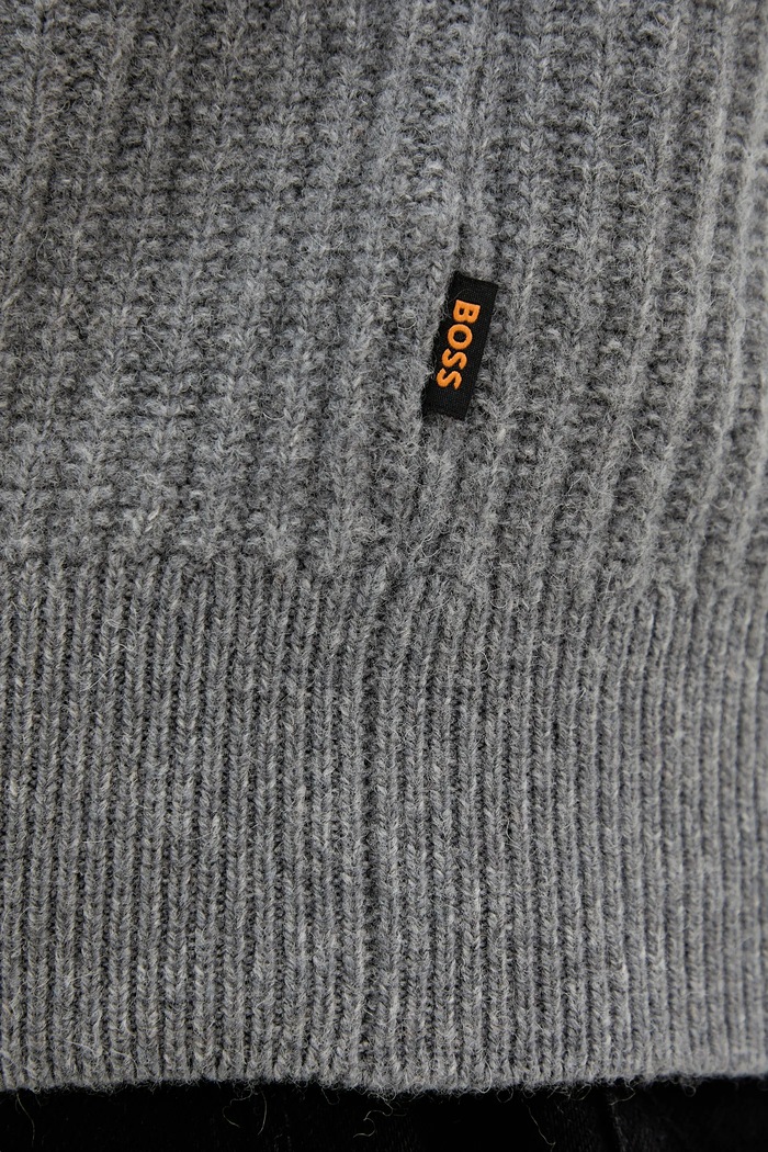 BOSS Orange gyapjú pulóver 50548674 szürke