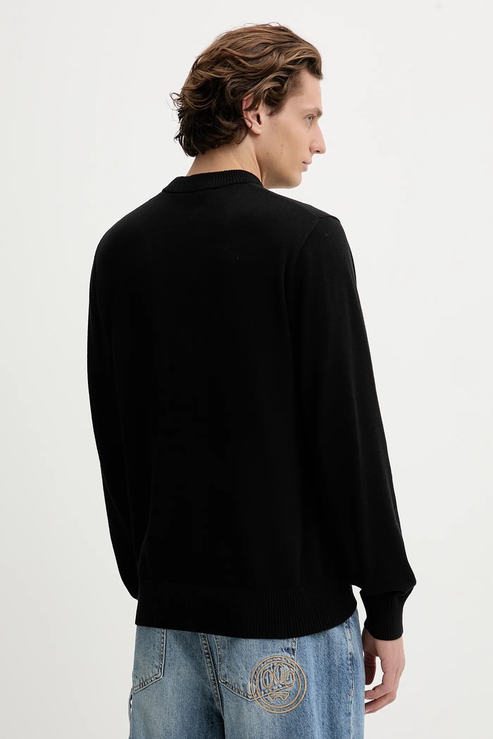 Ρούχα Βαμβακερό πουλόβερ Karl Lagerfeld Jeans A4M18033 μαύρο