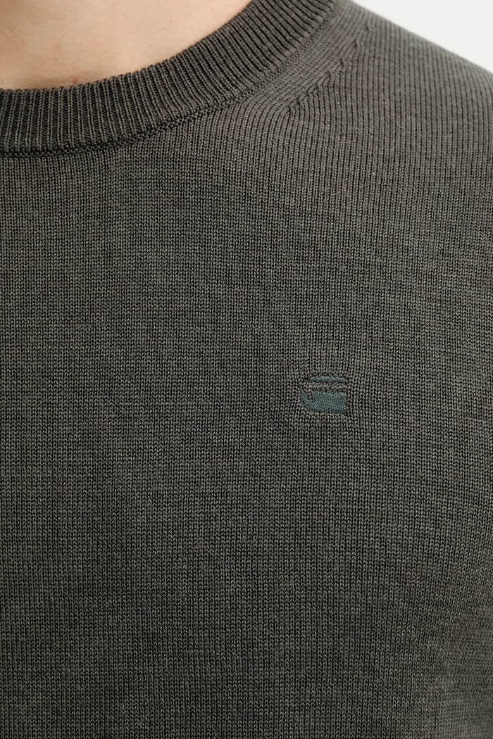 Μάλλινο πουλόβερ G-Star 0 Back embro D27686.B692 πράσινο