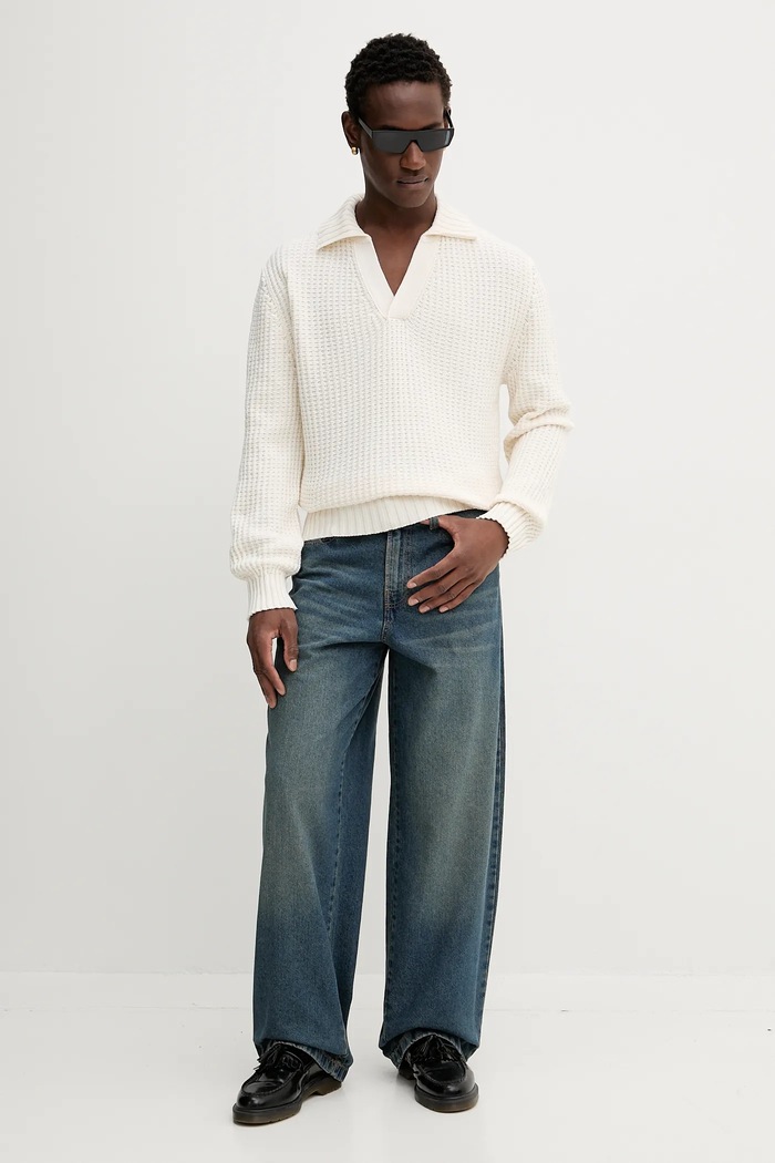 Hugo Blue sweter Spiro 50548853 beżowy AW25