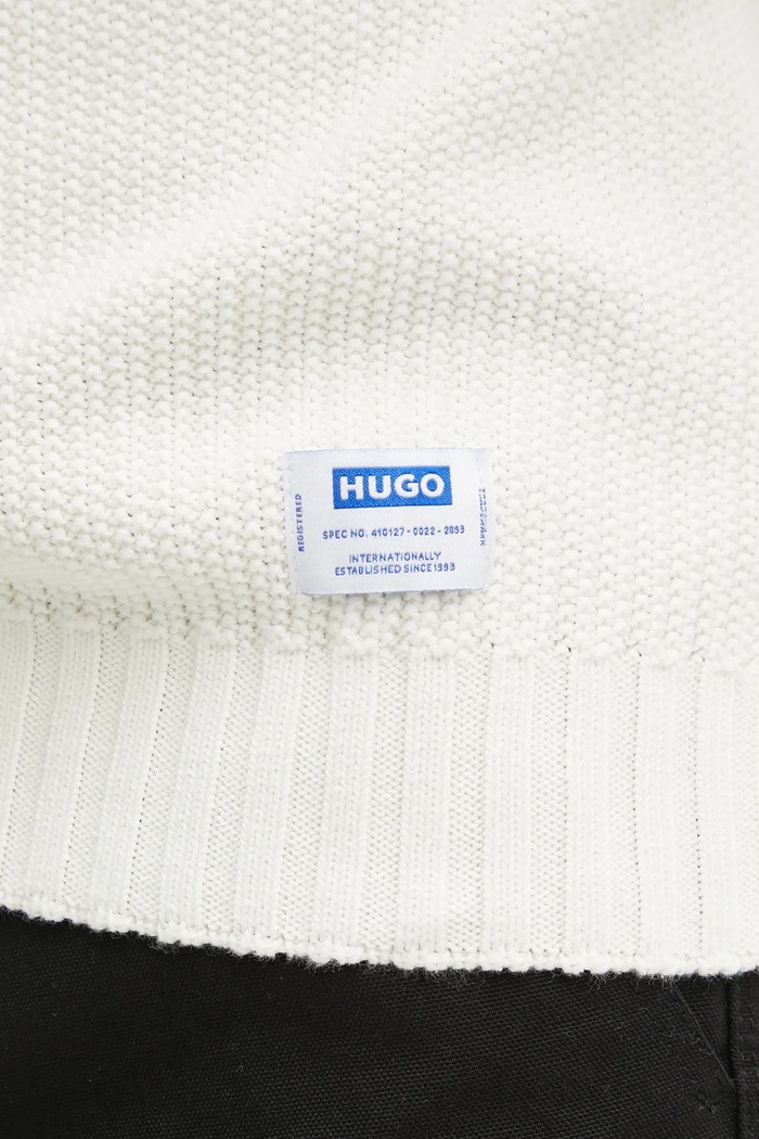Sweter męski bawełniany Sonnee HUGO Blue beżowy 50551398