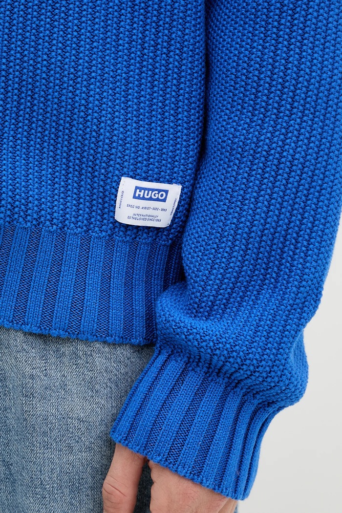 Pulover pentru bărbați din bumbac Sonnee HUGO Blue albastru 50551398