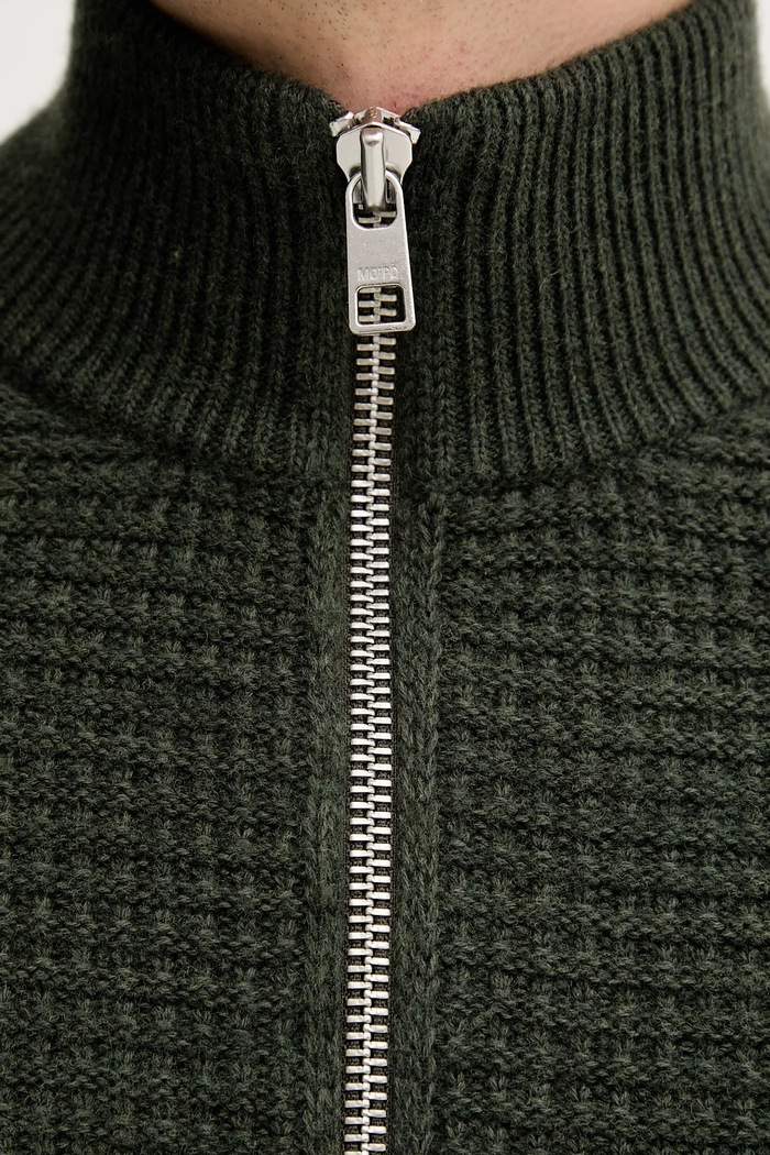 Marc O'Polo sweter z dodatkiem wełny 5000007327 zielony