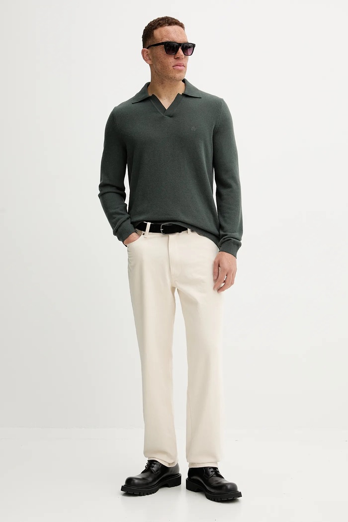 Marc O'Polo pulover din amestec de lână 5000012331 verde AW25