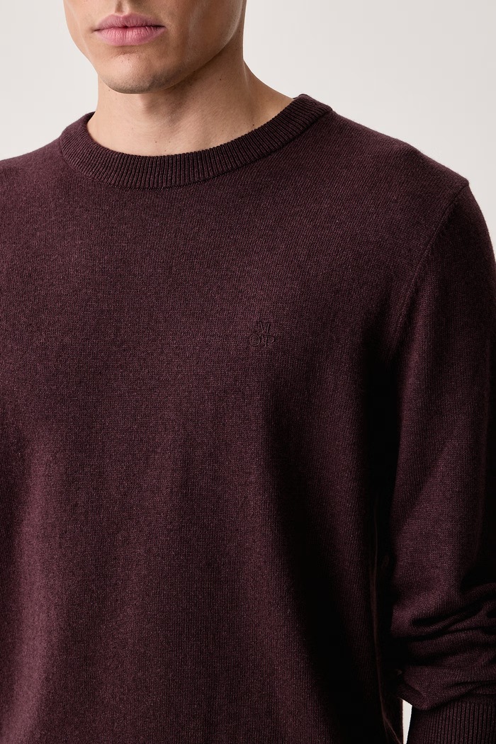 Sweter męski z dodatkiem wełny Marc O'Polo 5000009032 fioletowy