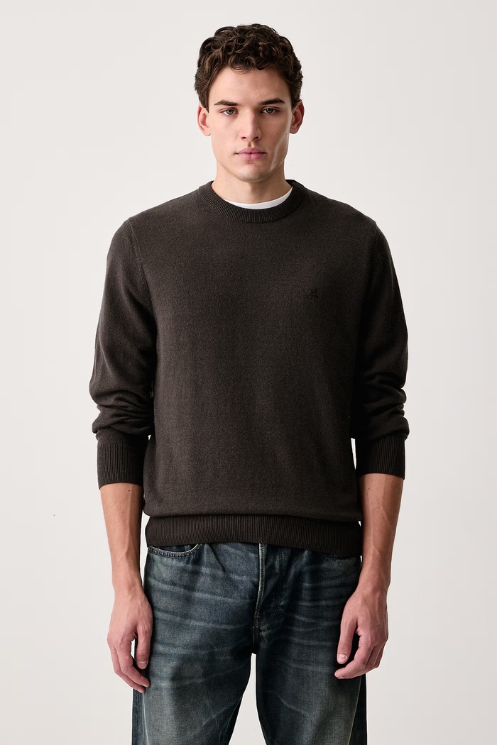 Marc O'Polo Sweter męski z dodatkiem wełny zielony 5000009032