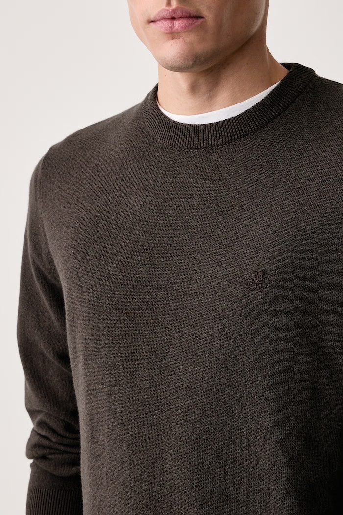 Sweter męski z dodatkiem wełny Marc O'Polo 5000009032 zielony