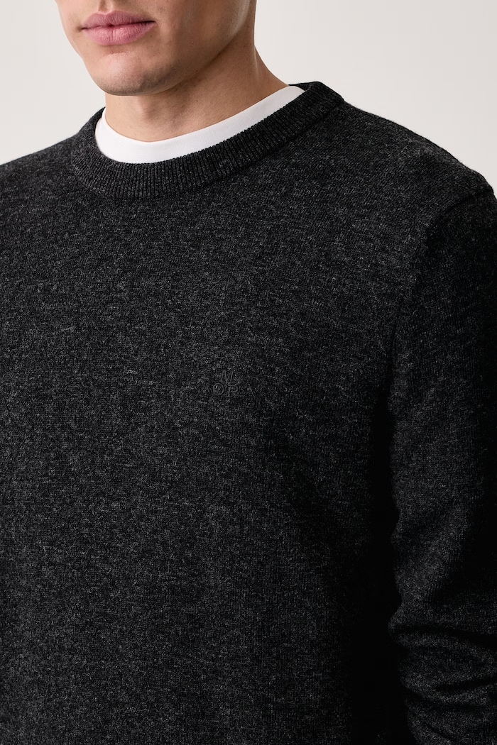 Sweter męski z dodatkiem wełny Marc O'Polo 5000009032 szary
