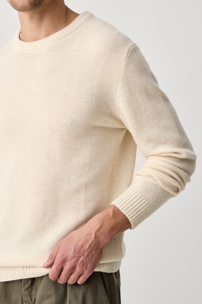 Sweter męski z wełną Lindbergh 30.800220 beżowy