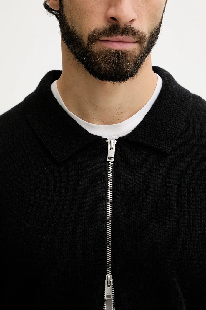 Cardigan din amestec de lână Lindbergh negru 30.800229
