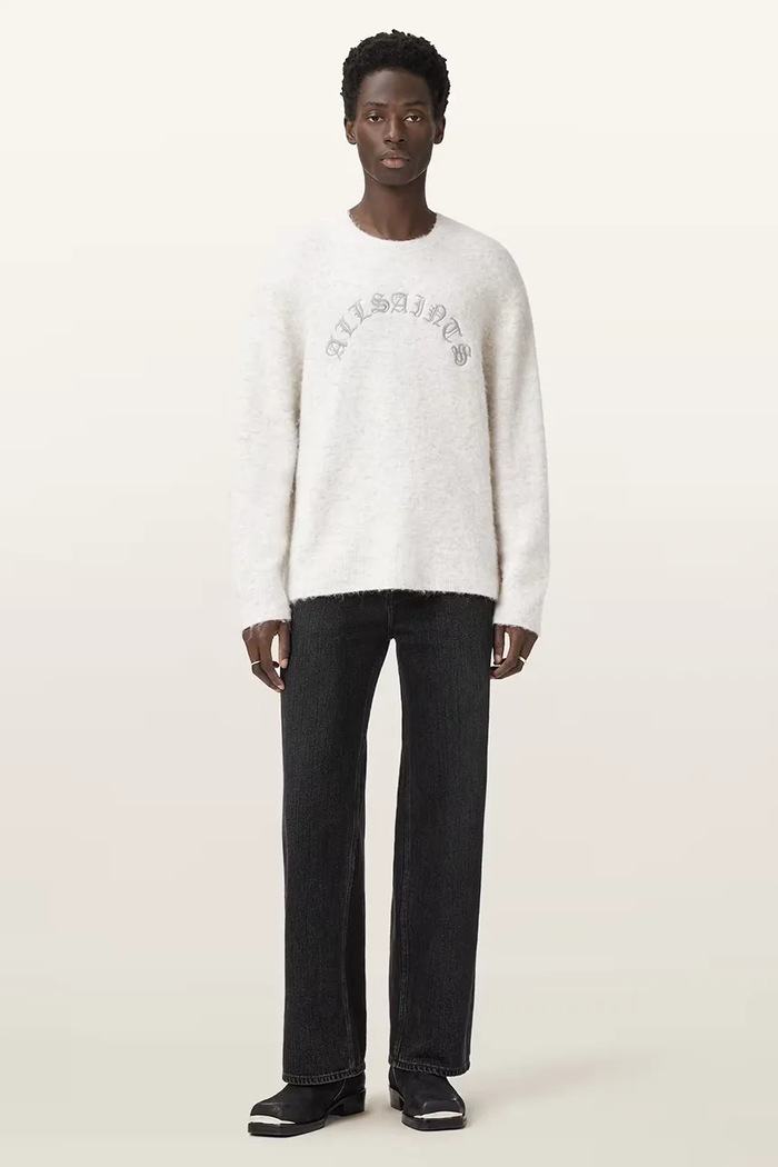 Sveter s prímesou alpaky AllSaints CURV M020KD