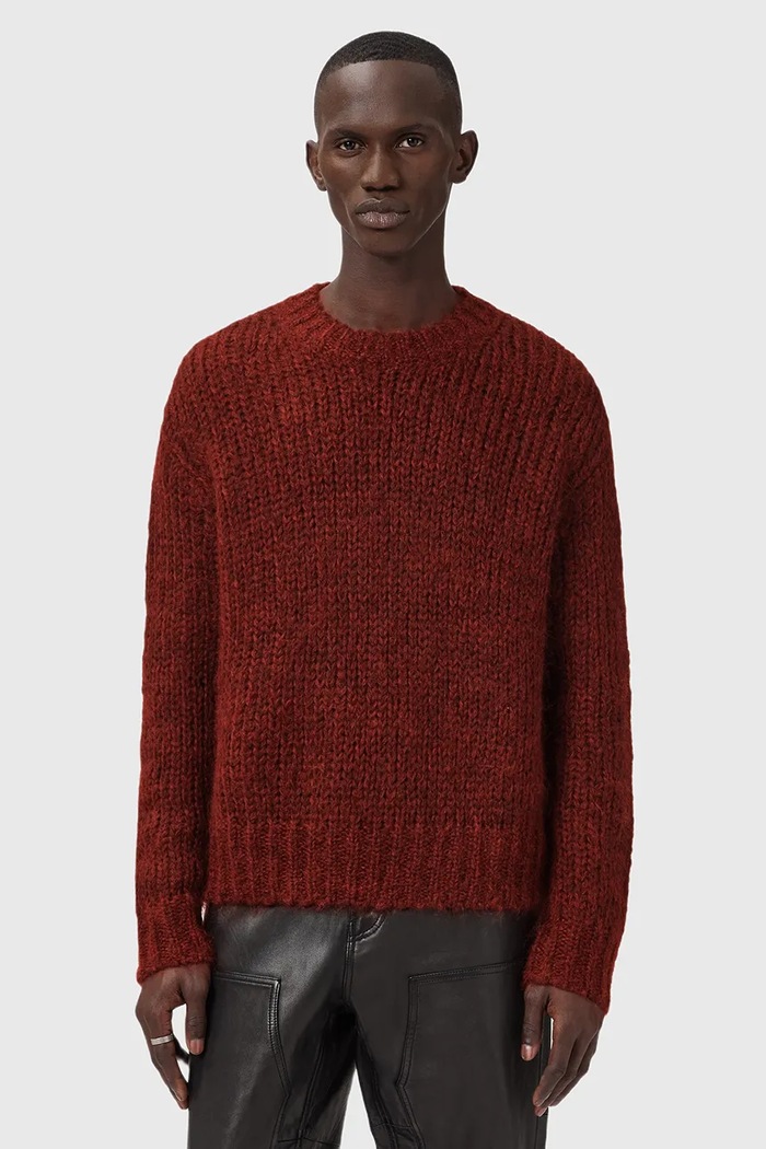 AllSaints pulóver gyapjúkeverékből MYLES narancssárga M050KD