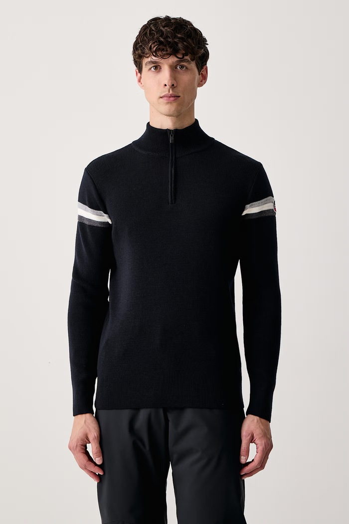Fusalp Sweter męski z wełną Wengen IV granatowy A2126