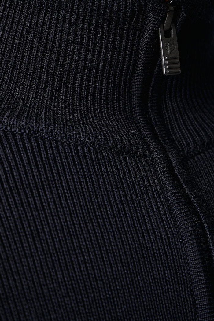 Sweter męski z wełną Wengen IV Fusalp granatowy A2126
