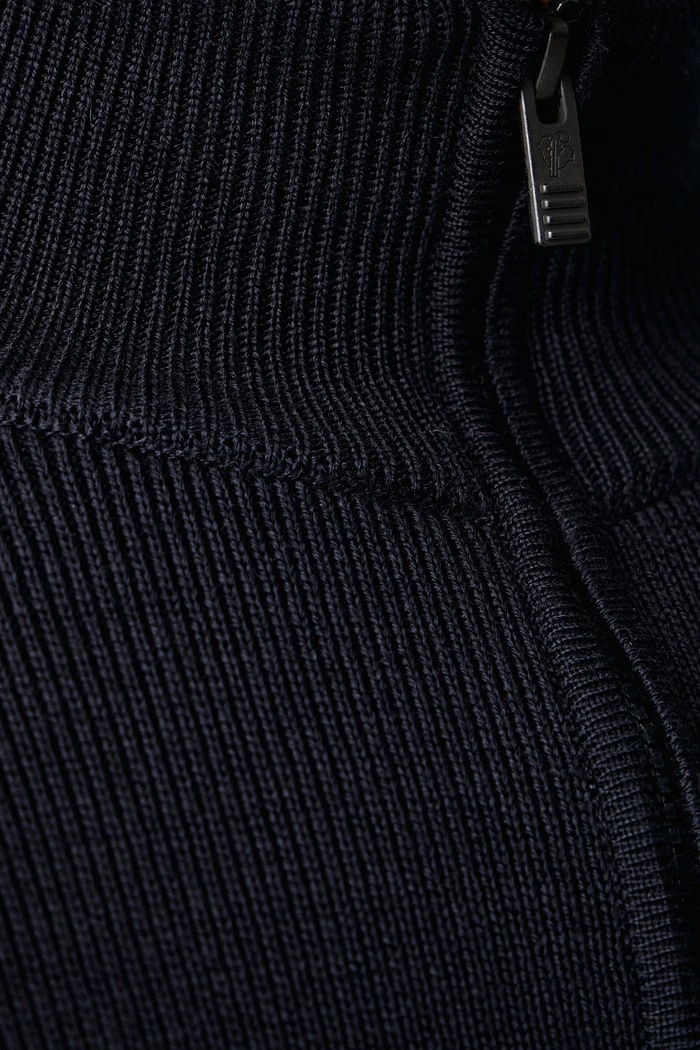Sweter męski z wełną Wengen IV Fusalp granatowy A2126