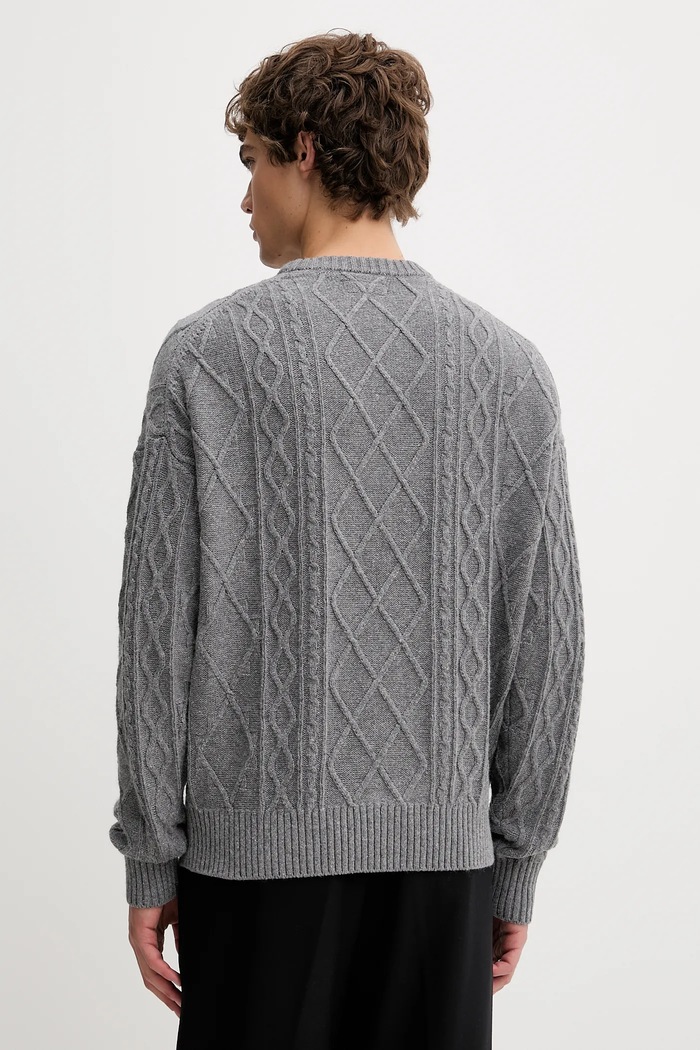 Odzież Guess Jeans sweter z dodatkiem wełny M5BR04.Z0561 szary