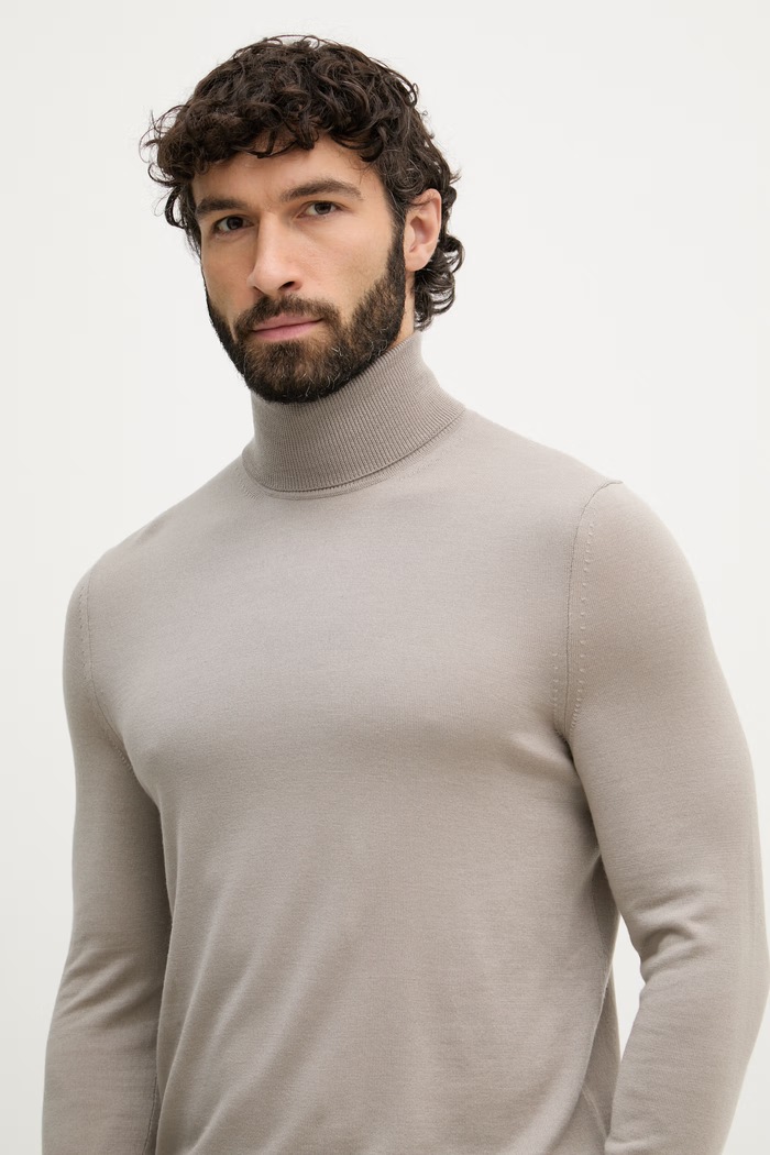 BOGNER ζιβάγκο ανδρικό μάλλινο GORDON μπεζ 88629785