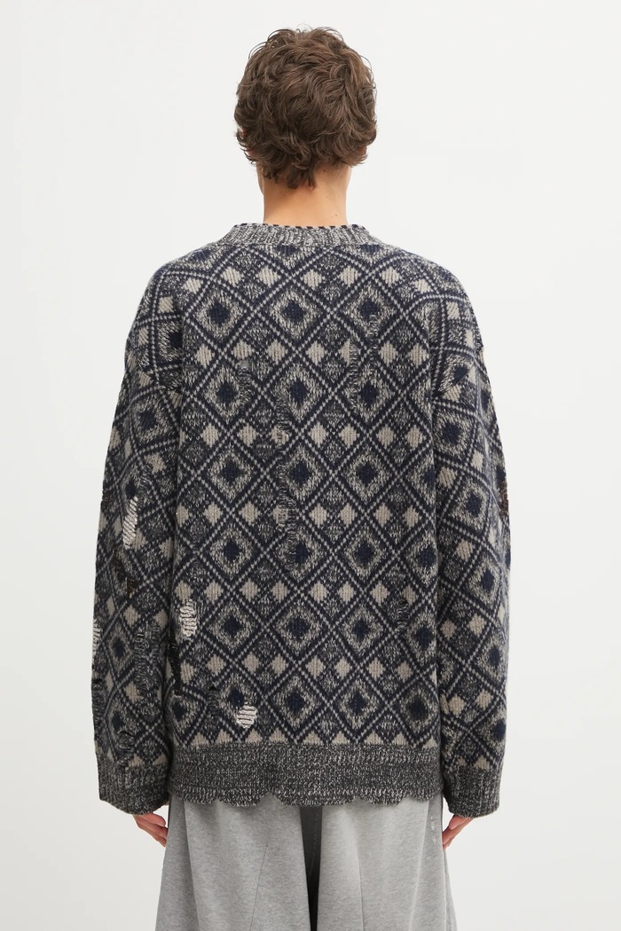 Ρούχα Μάλλινη ζακέτα Wales Bonner Sibling Cardigan UA25KN45.WO12.951 γκρί