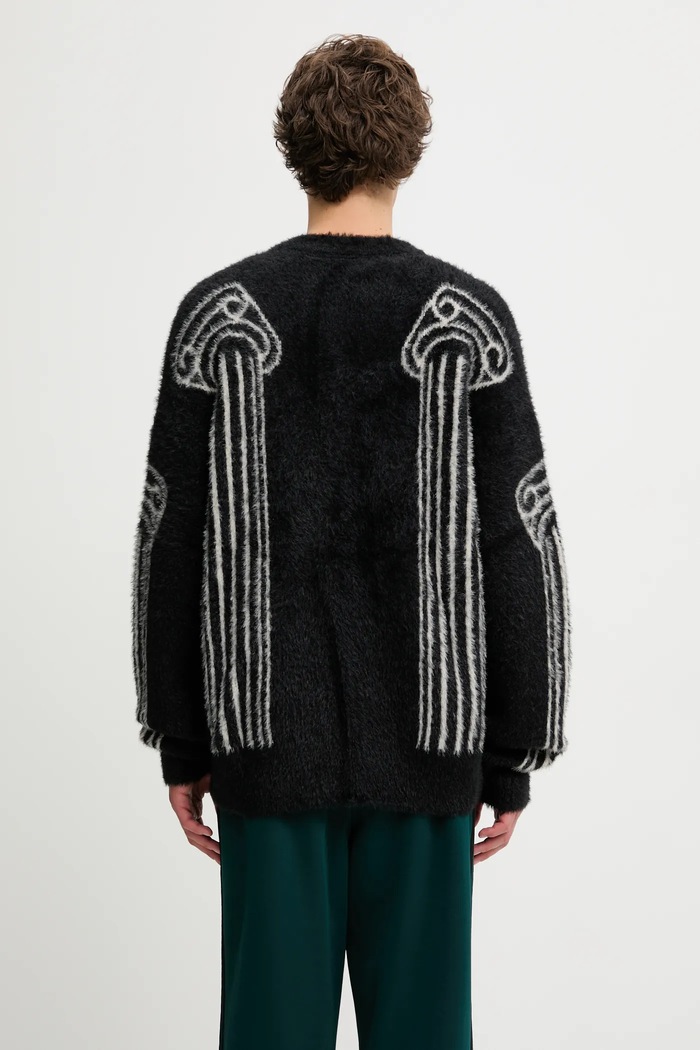 Clothing Aries cardigan Oversized Chenille Column AR2004004 black