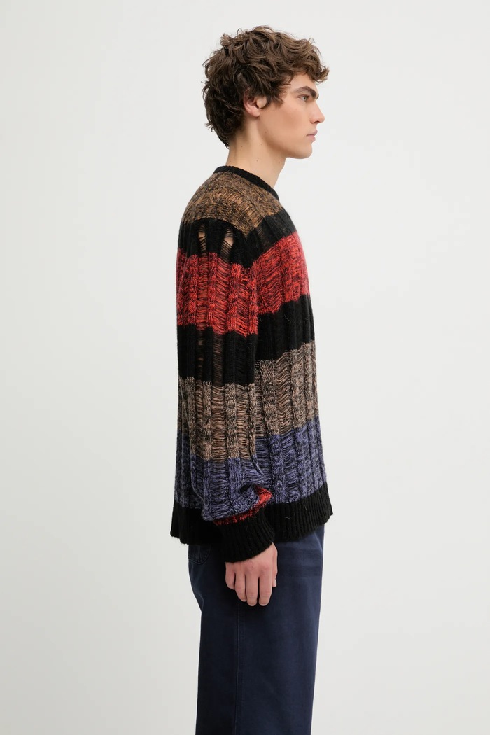 Sveter s prímesou moheru Aries Mohair Cable viacfarebná AR2004304
