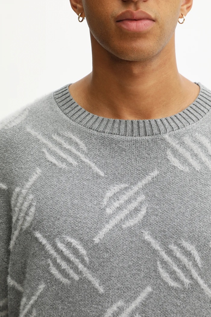 Daily Paper pulóver Tevin Monogram Knit szürke 2521120