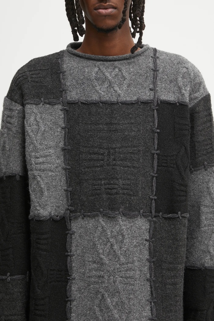 Ader Error wool blend sweater KNIT gray BO01FWKT0301BK