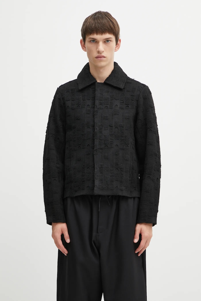 Kardigan Ader Error KNIT bez uzorka crna BO01FWKT0706BK