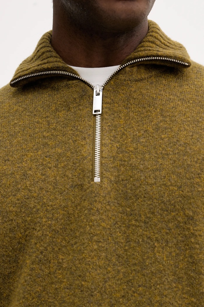 Sisley sweter z dodatkiem wełny 1PJXS200Y zielony
