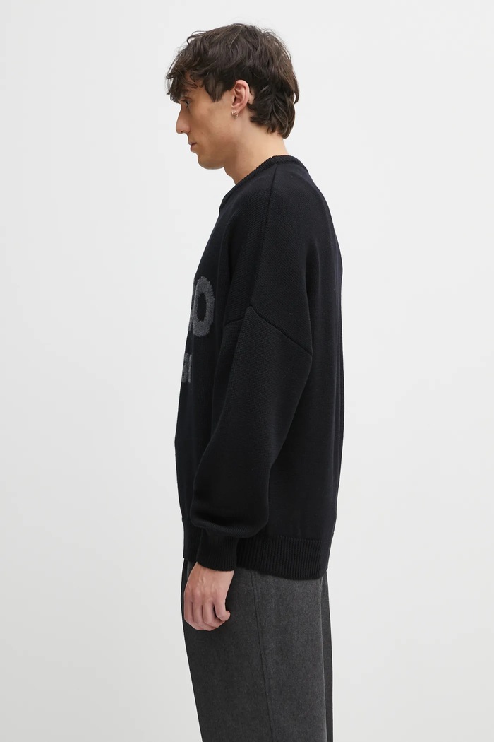 Vlnený sveter 032C 'Selfie' F25.URK.1511.000 čierna AW25