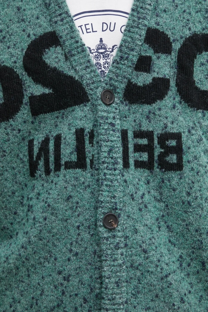 032C cardigan with wool blend 'Selfie' turquoise F25.URK.1612.450