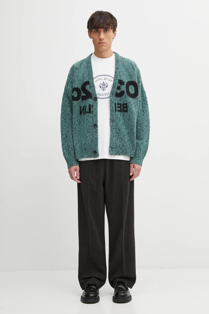 032C cardigan with wool blend 'Selfie' F25.URK.1612.450 turquoise