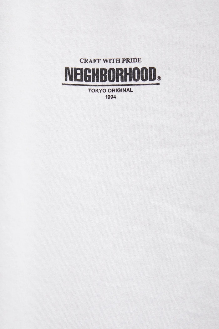 NEIGHBORHOOD longsleeve bawełniany NH . TEE LS-9 252PCNH.LT09 biały