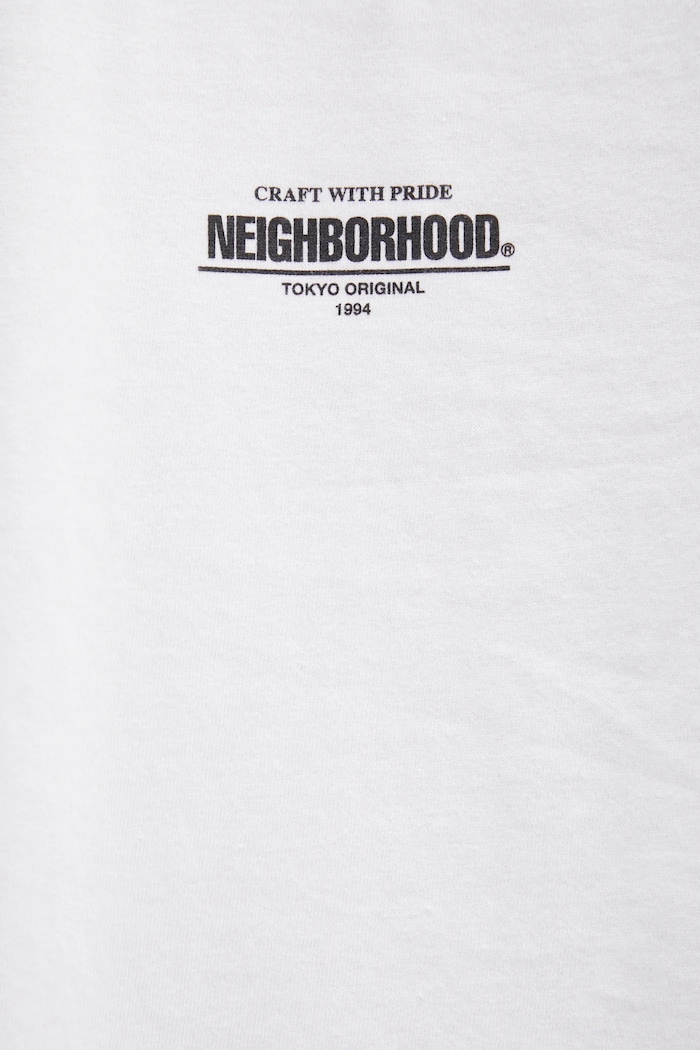 NEIGHBORHOOD longsleeve bawełniany NH . TEE LS-9 252PCNH.LT09 biały