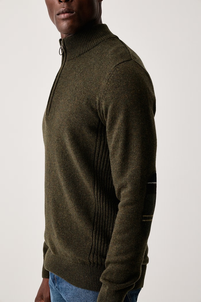 Sweter męski wełniany Barbour MKN0837 zielony