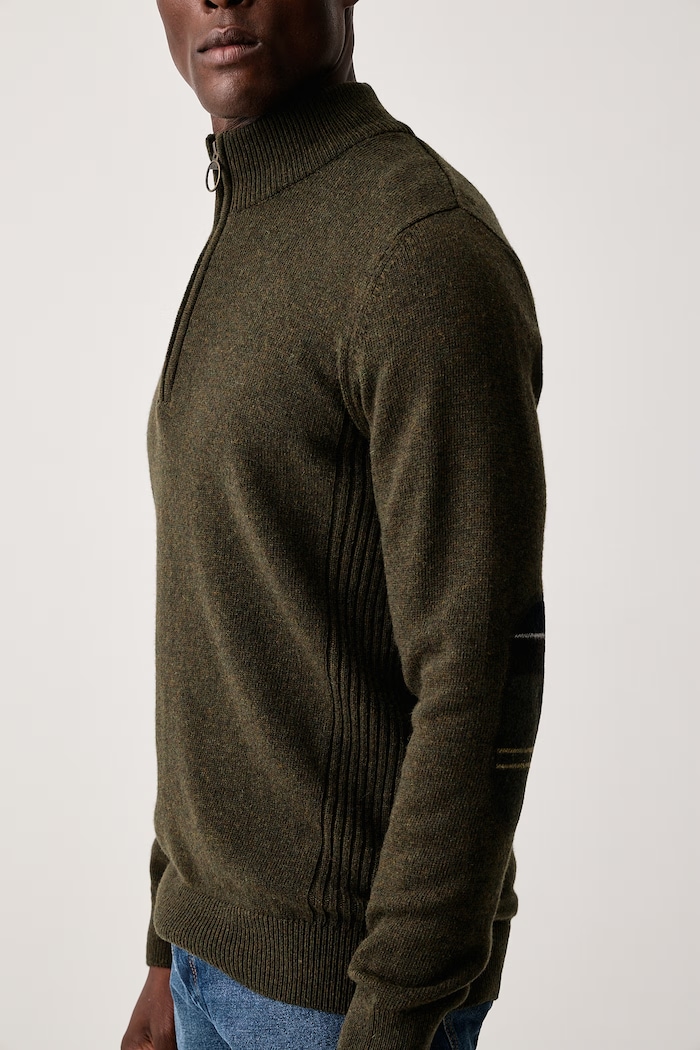 Sweter męski wełniany Barbour MKN0837 zielony