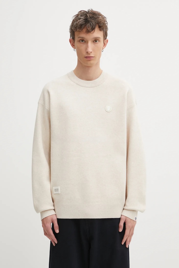 Светр AAPE Now інші бежевий AAPKNMC361XXP