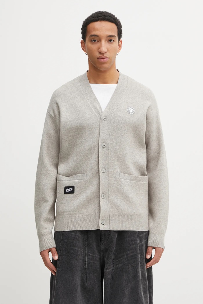 Джемпер AAPE Now гладкий сірий AAPKNMC356XXP