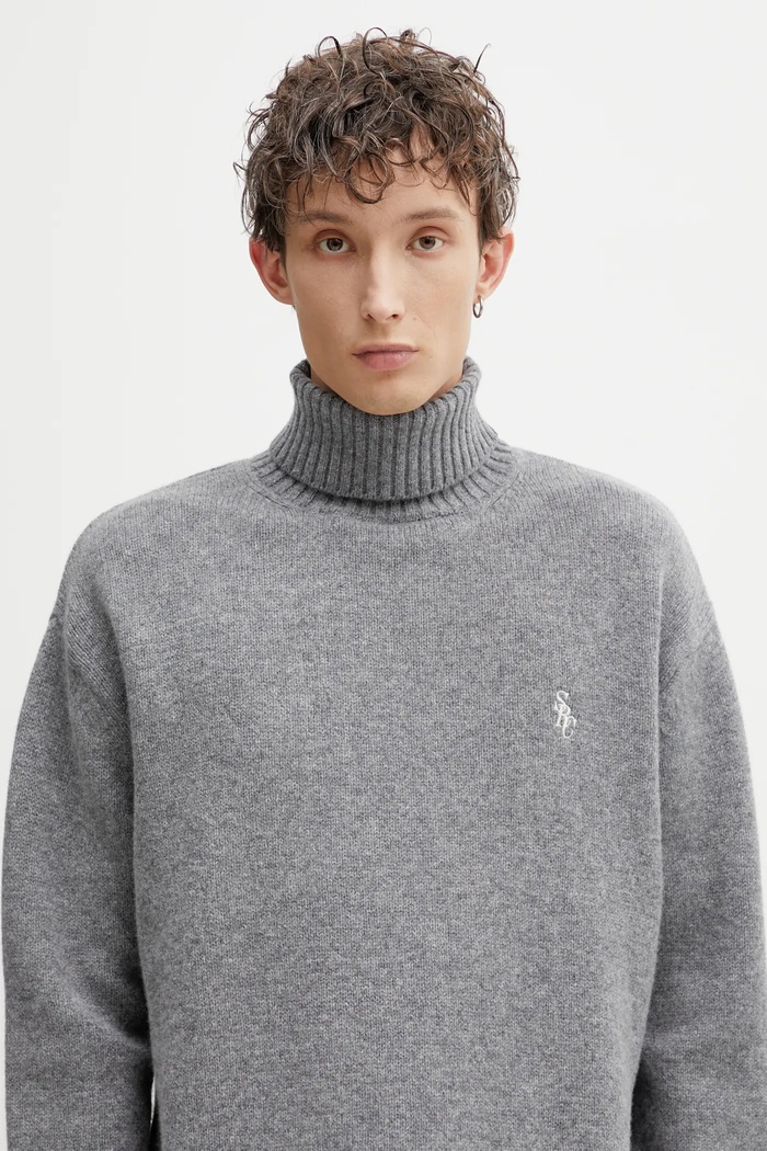 Μάλλινο πουλόβερ Sporty & Rich SRC Wool γκρί WS08262302GY04