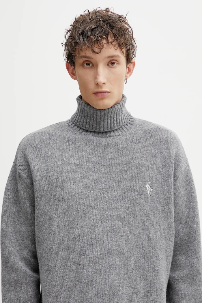 Μάλλινο πουλόβερ Sporty & Rich SRC Wool γκρί WS08262302GY04