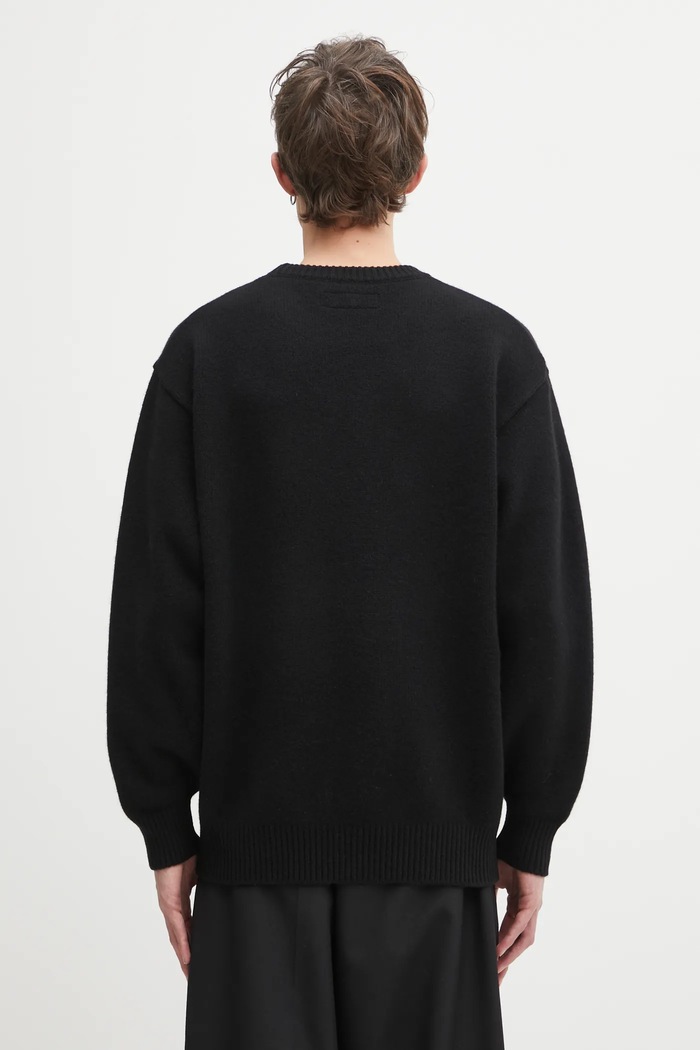 Дрехи Вълнен пуловер Wacko Maria Classic Crew Neck 25FW.WMK.KN12 черен