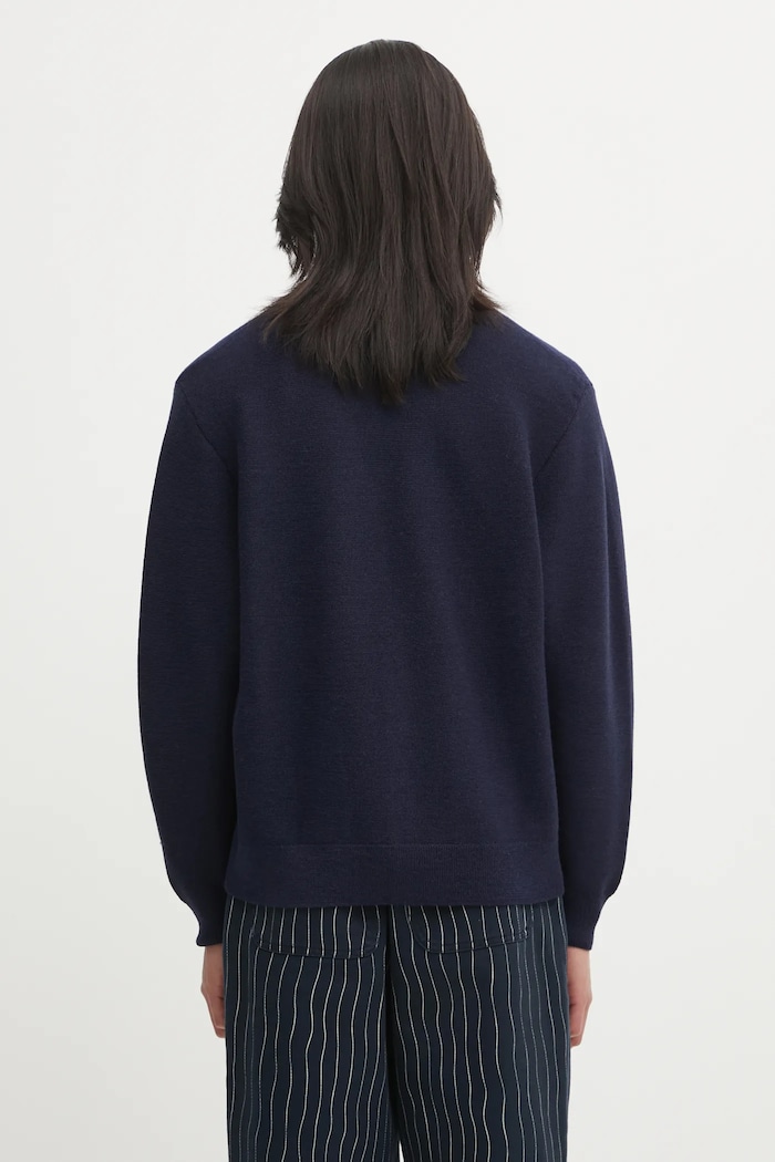 Одяг Вовняний кардиган Visvim SELMER KNIT 125205012007 темно-синій