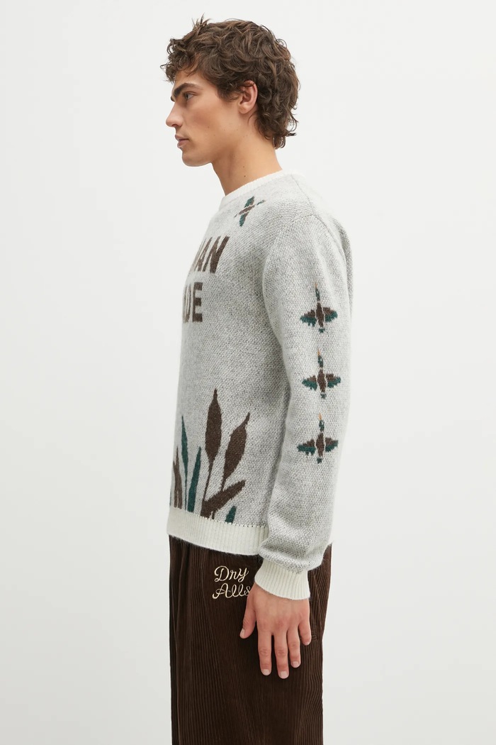 Human Made wool blend sweater GRAPHIC HM30CS014 white AW25