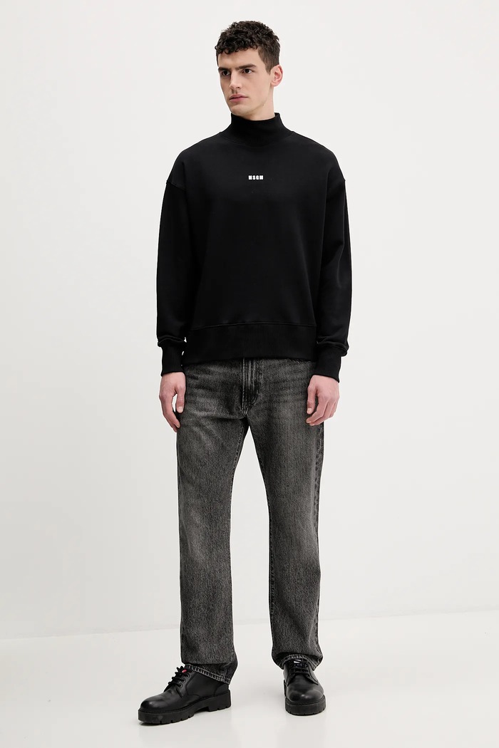 MSGM hanorac de bumbac 200MM508.300000 negru AW25